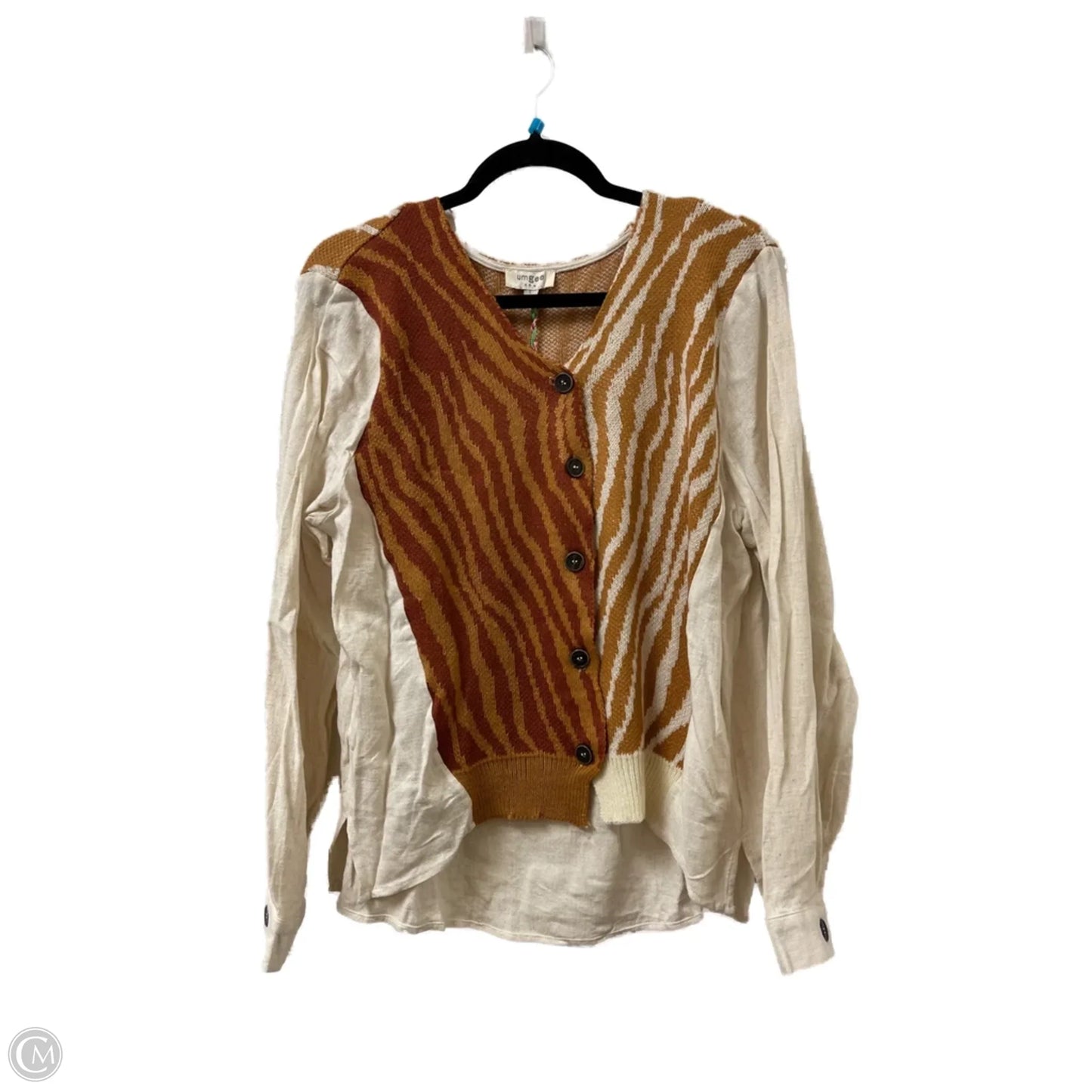 Sweater Cardigan By Umgee In Cream, Size: L