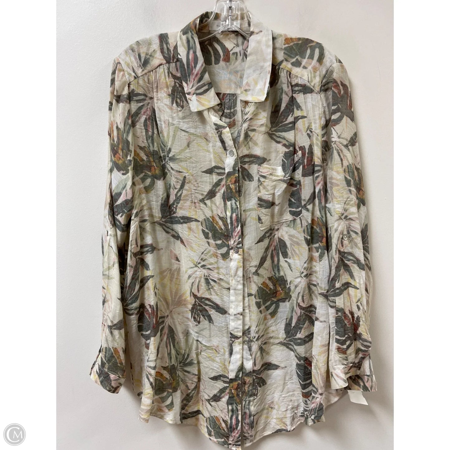 Blouse Long Sleeve By New Directions In Green, Size: 1x