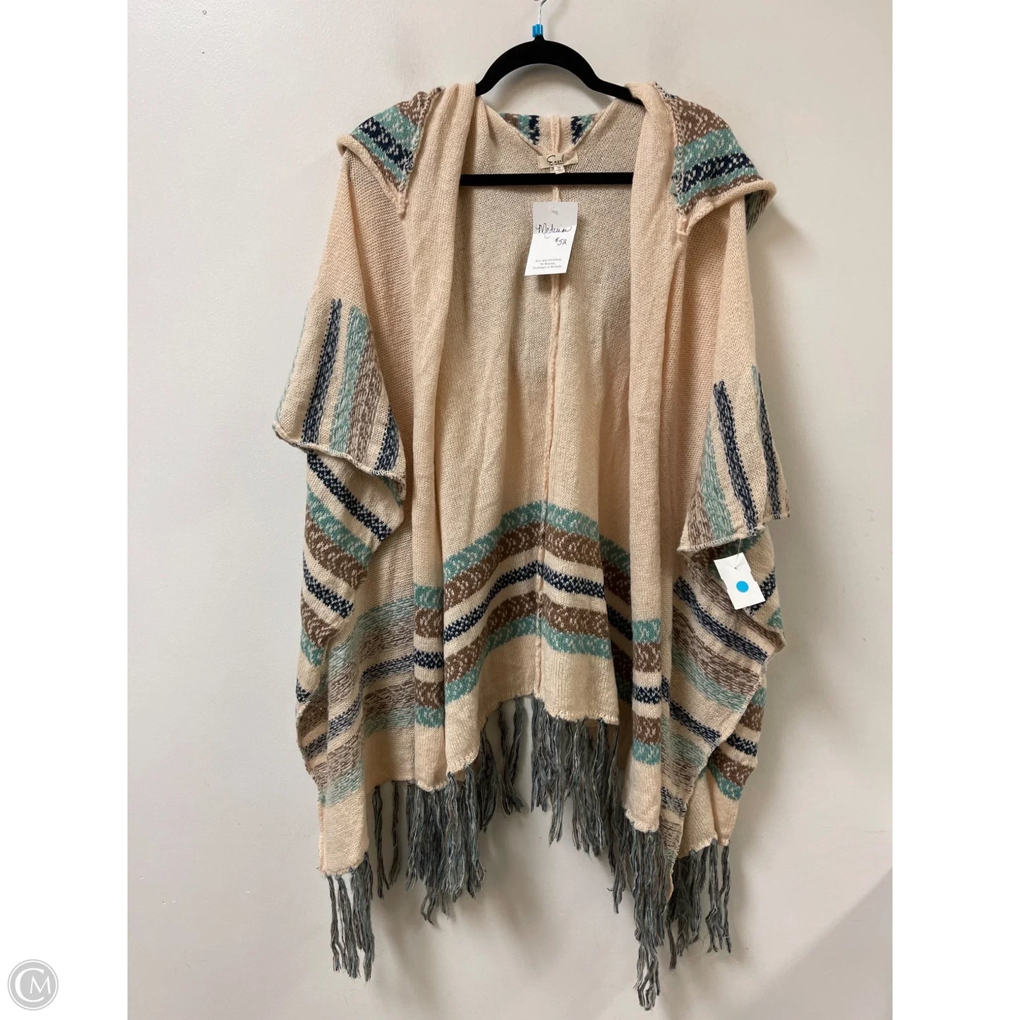 Shawl By Easel In Cream, Size: M