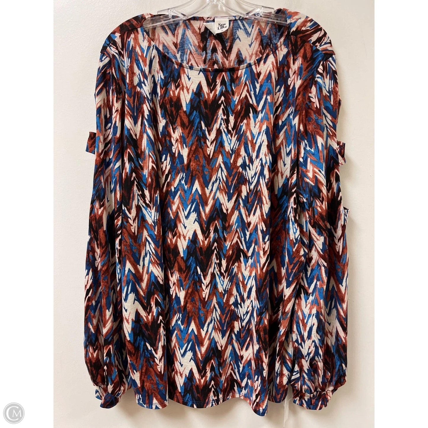 Top Long Sleeve By Sew In Love In Multi-colored, Size: 3x