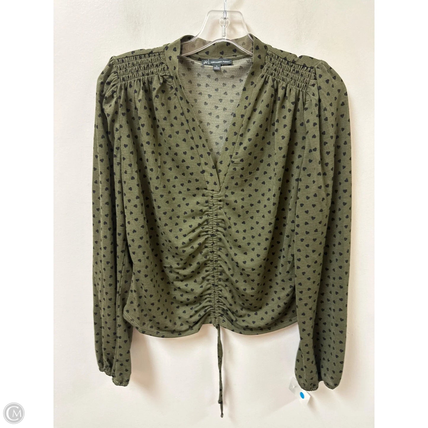 Top Long Sleeve By Adrianna Papell In Green, Size: L