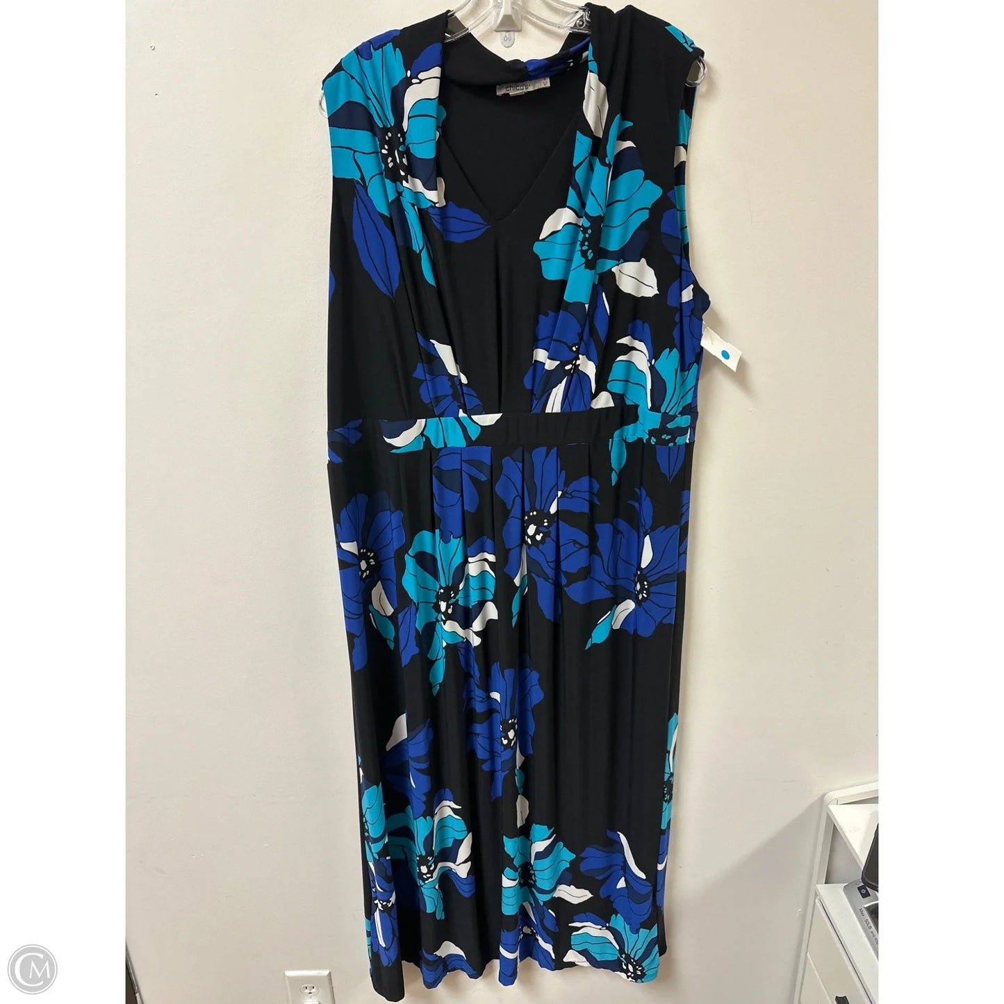 Dress Casual Maxi By Chicos In Blue, Size: 2x