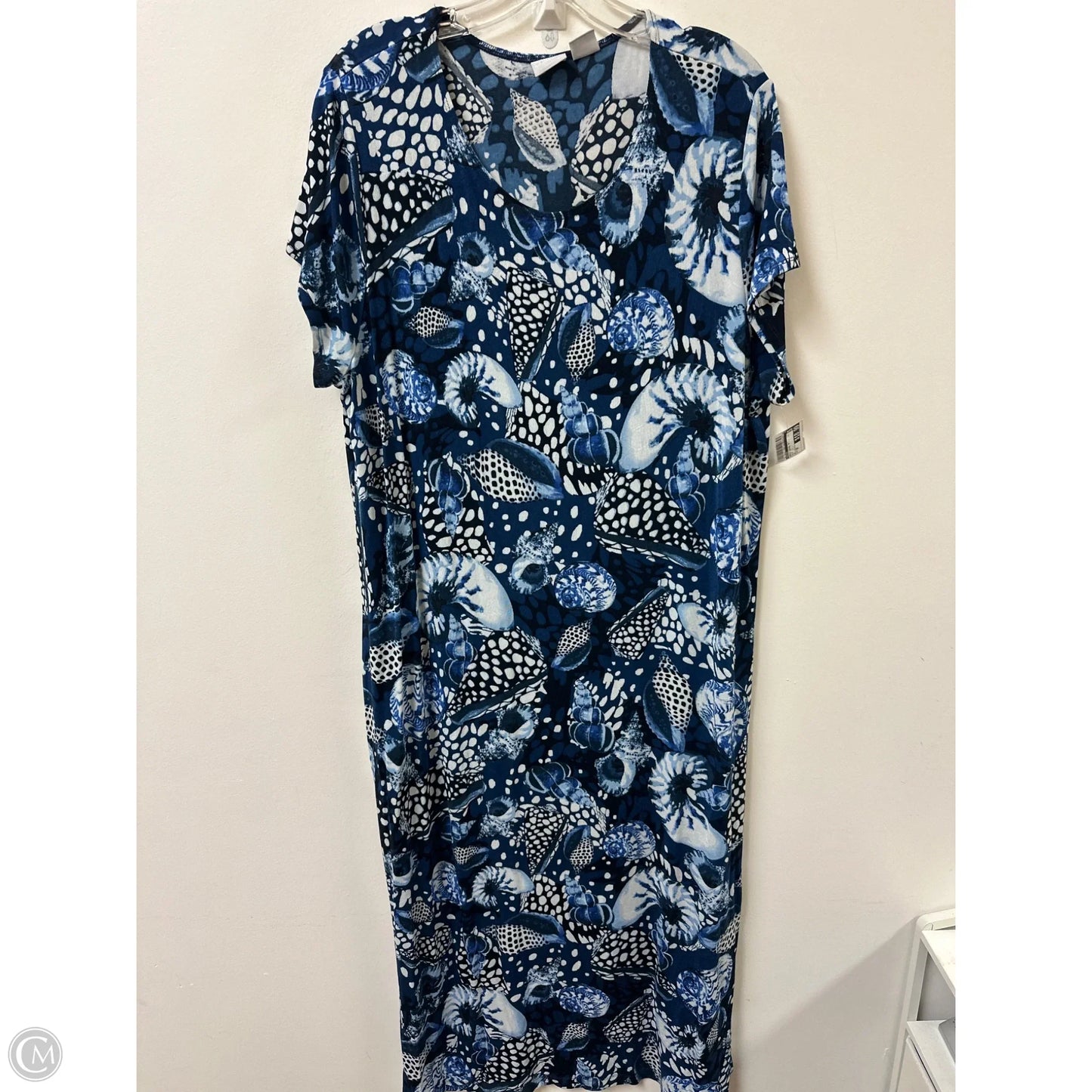 Dress Casual Maxi By Chicos In Blue, Size: 2x