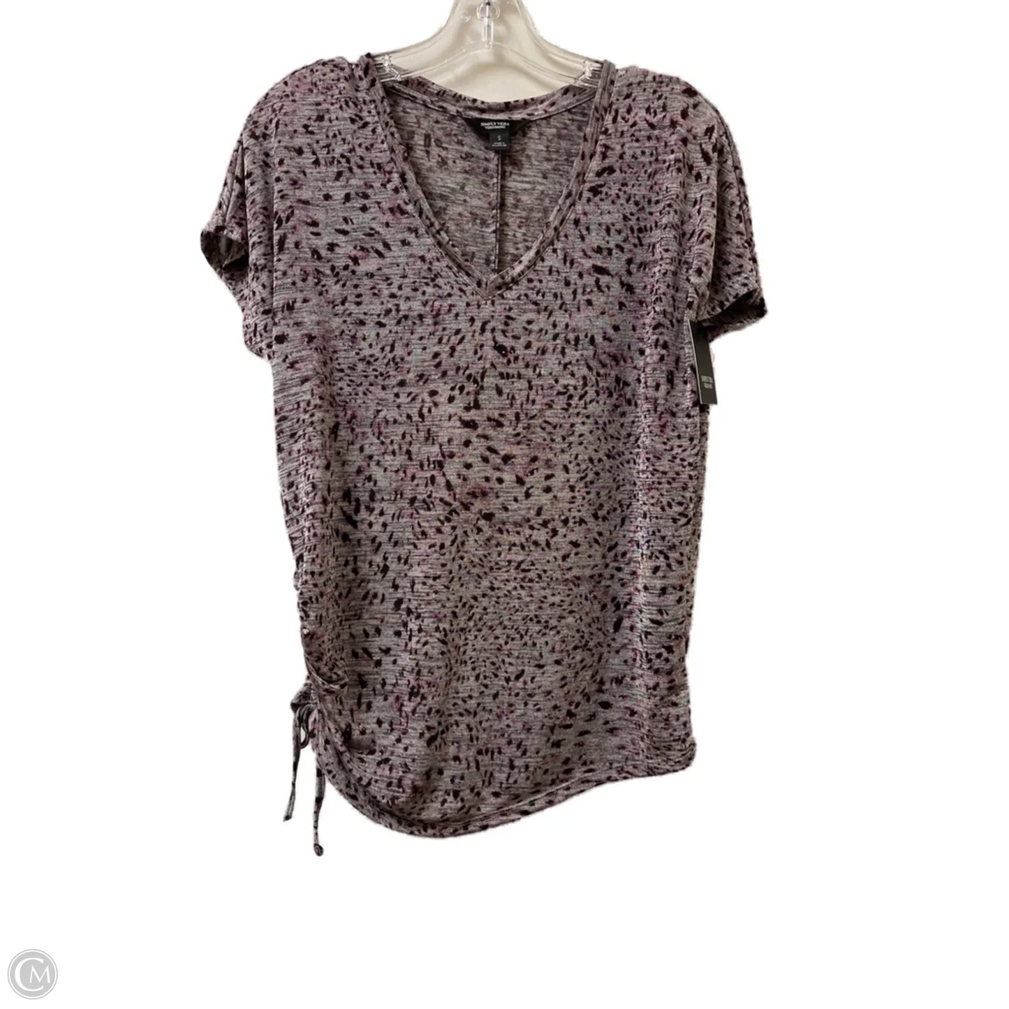 Top Short Sleeve By Simply Vera In Purple, Size: S