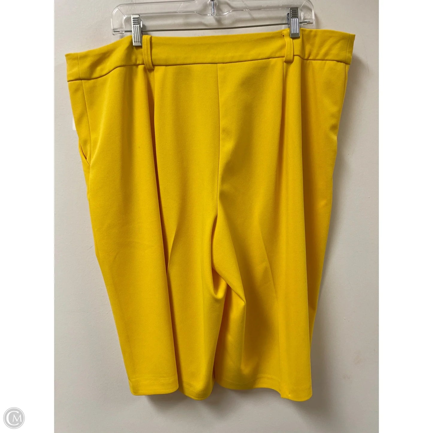 Shorts By Ashley Stewart In Yellow, Size: 20