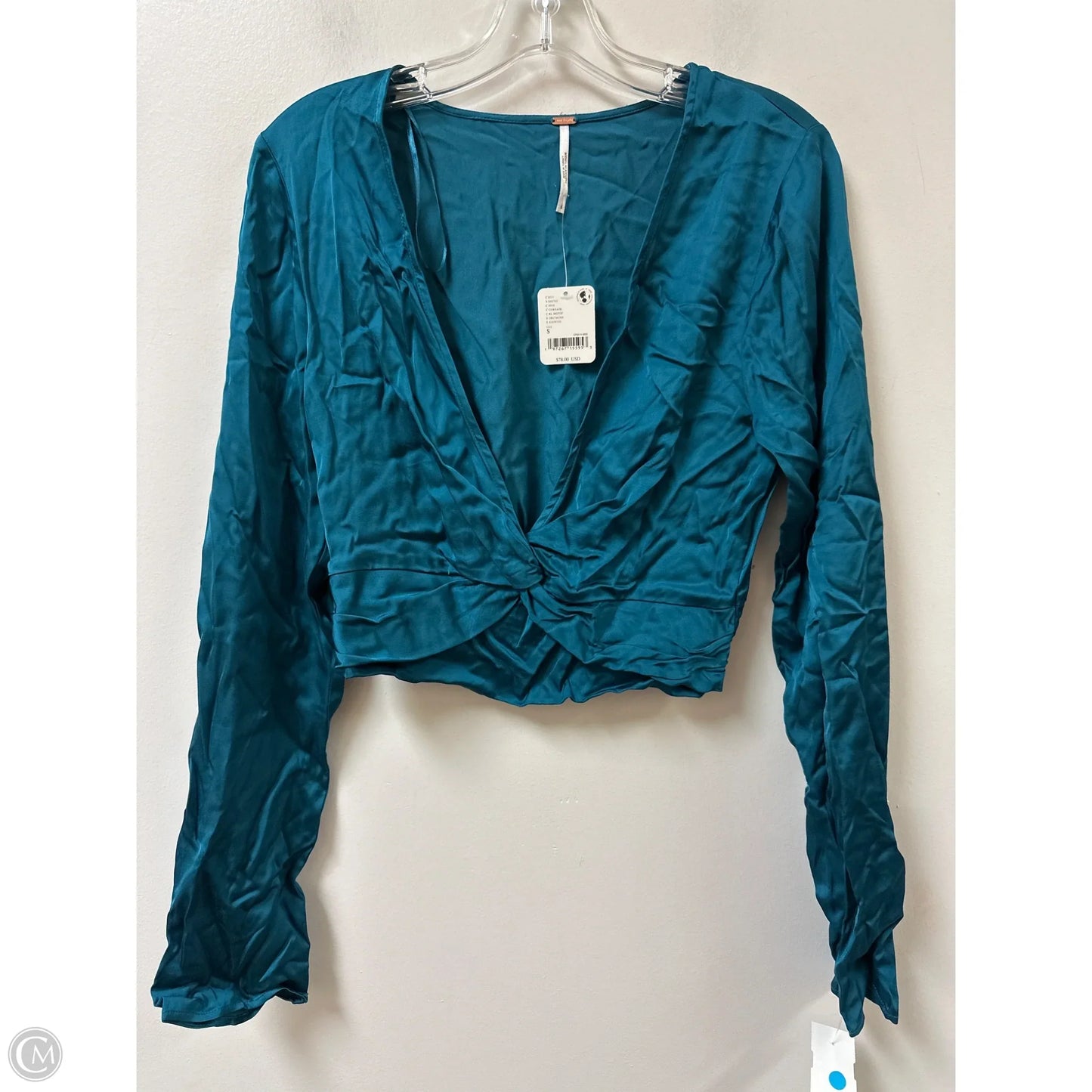 Top Long Sleeve By Free People In Teal, Size: S