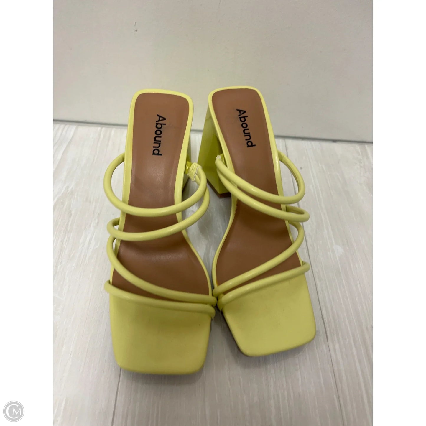 Sandals Heels Block By Abound In Yellow, Size: 9