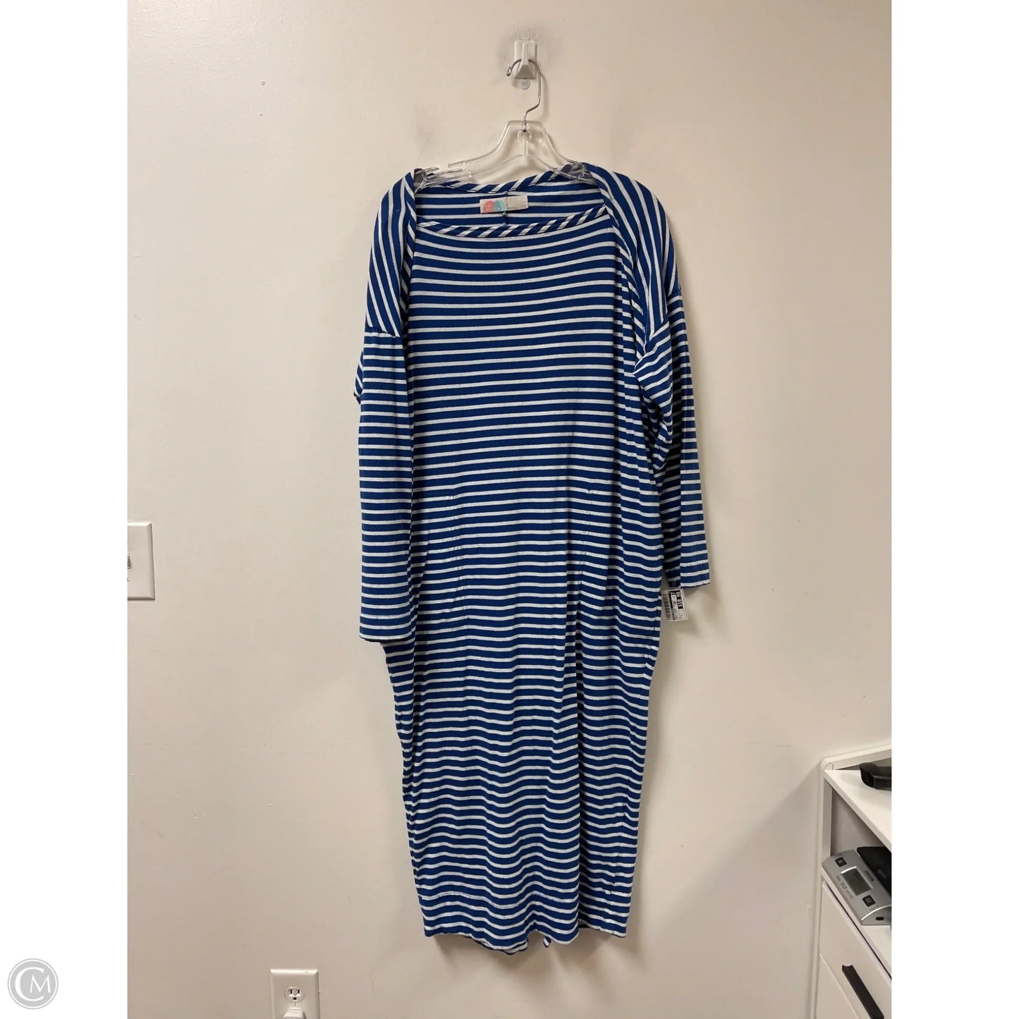 Dress Casual Maxi By Free People In Blue & White, Size: S