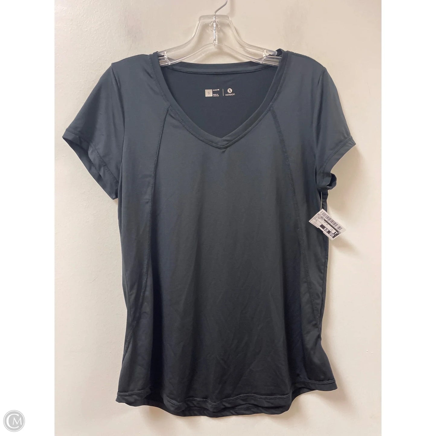 Athletic Top Short Sleeve By Xersion In Black, Size: S