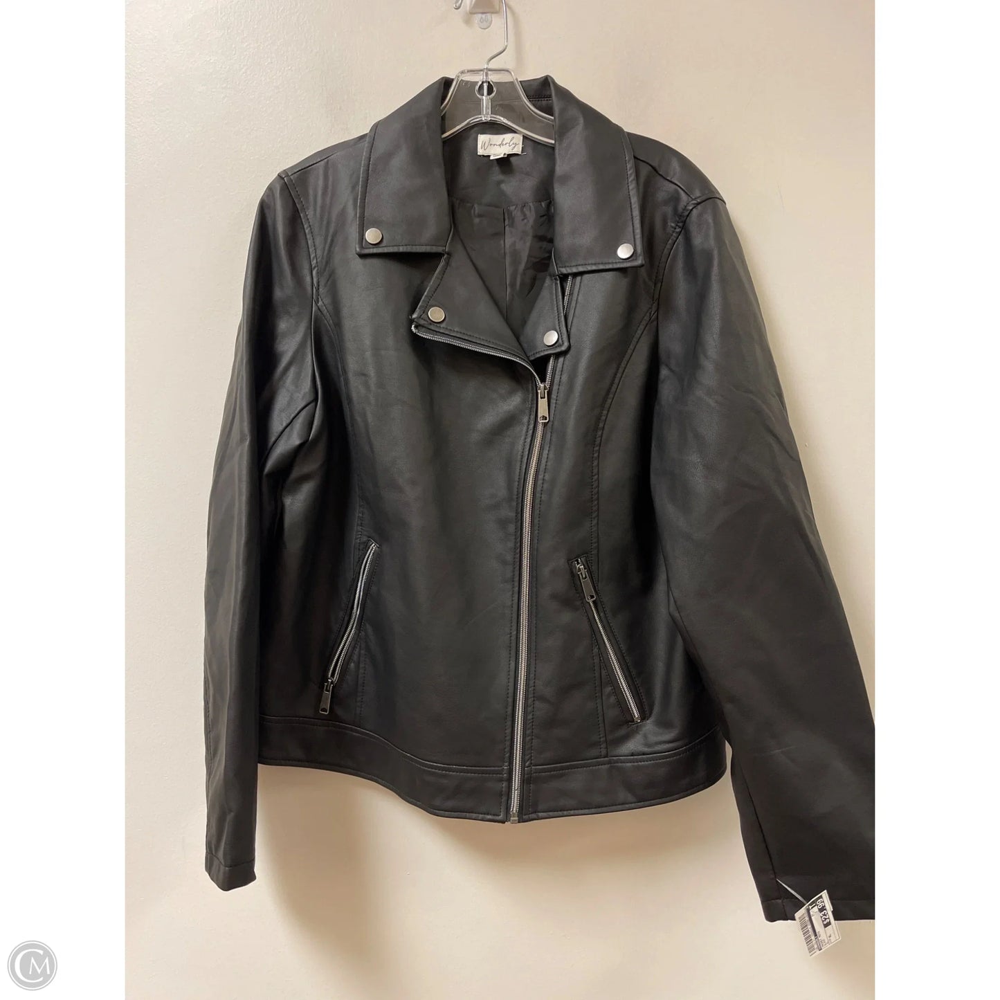Jacket Moto By Wonderly In Black, Size: Xl