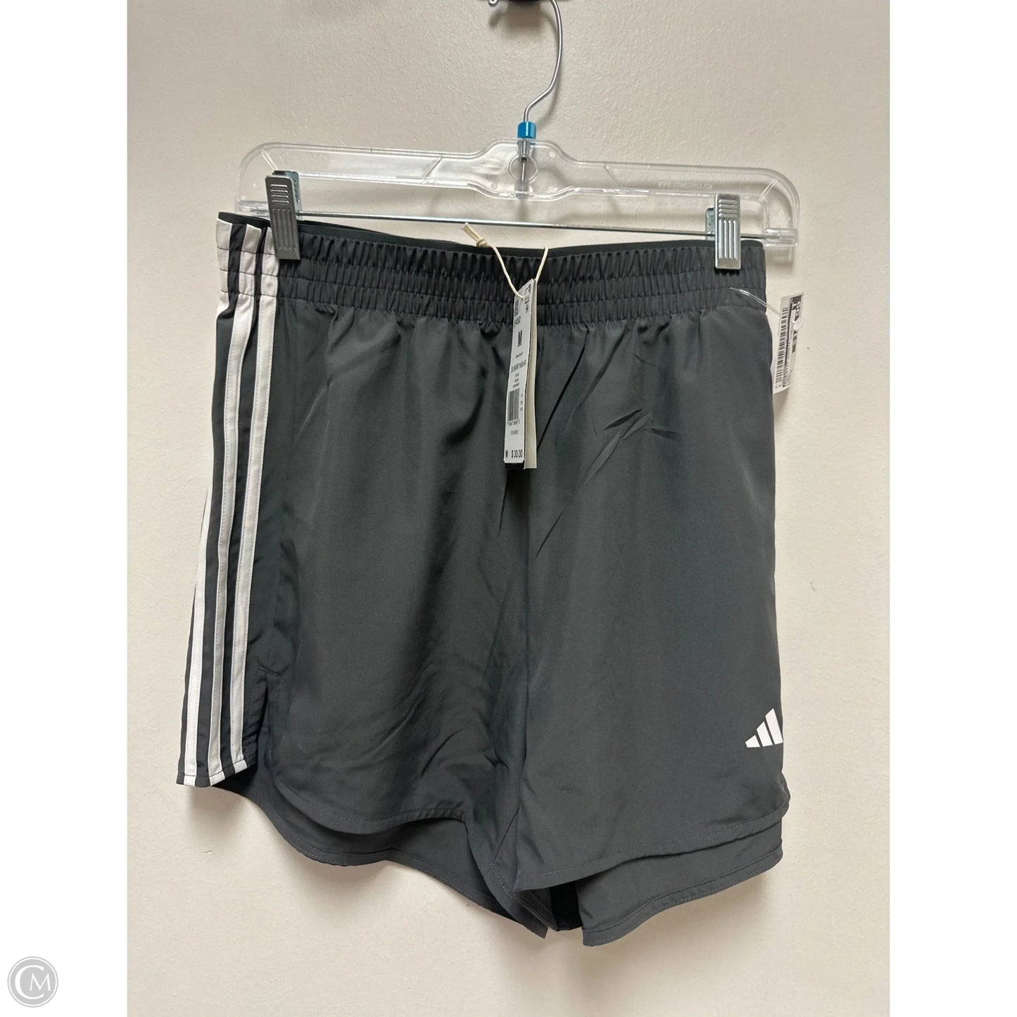 Athletic Shorts By Adidas In Grey, Size: M