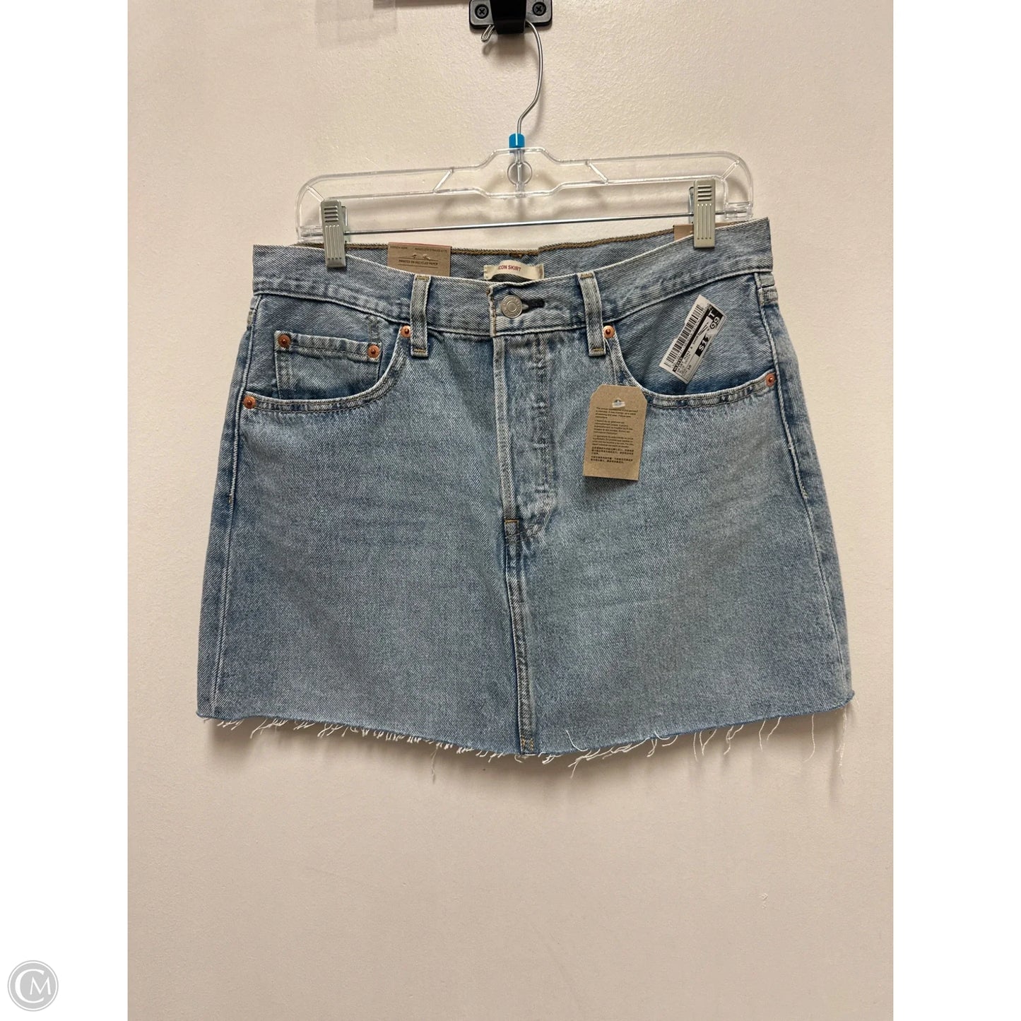 Skirt Mini & Short By Levis In Blue Denim, Size: 10