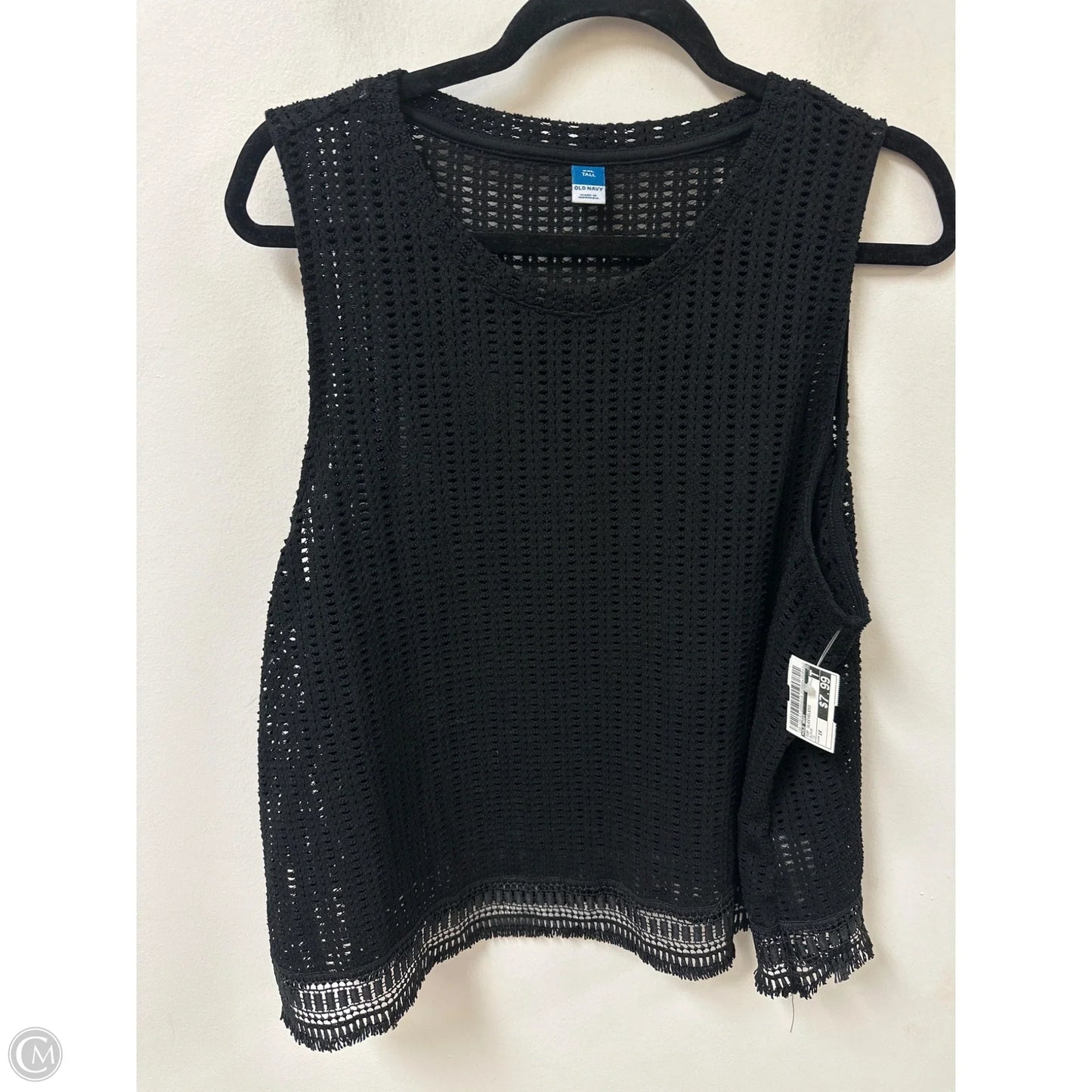 Top Sleeveless By Old Navy In Black, Size: 1x