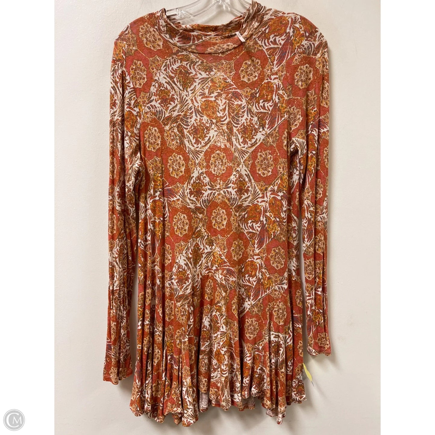 Tunic Long Sleeve By Free People In Orange, Size: L