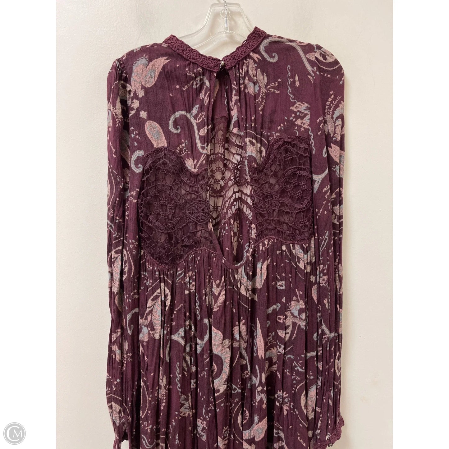 Tunic Long Sleeve By Free People In Plaid Pattern, Size: M