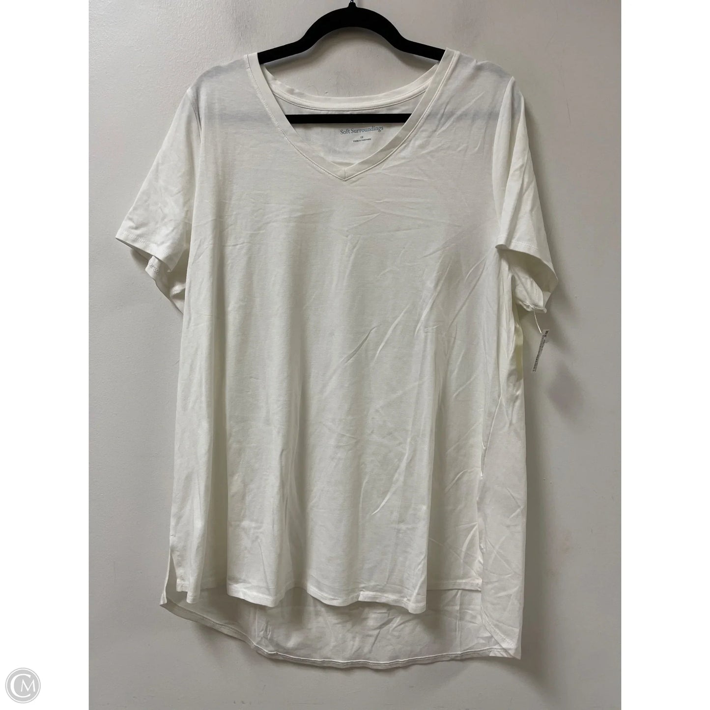 Top Short Sleeve By Soft Surroundings In Yellow, Size: 1x