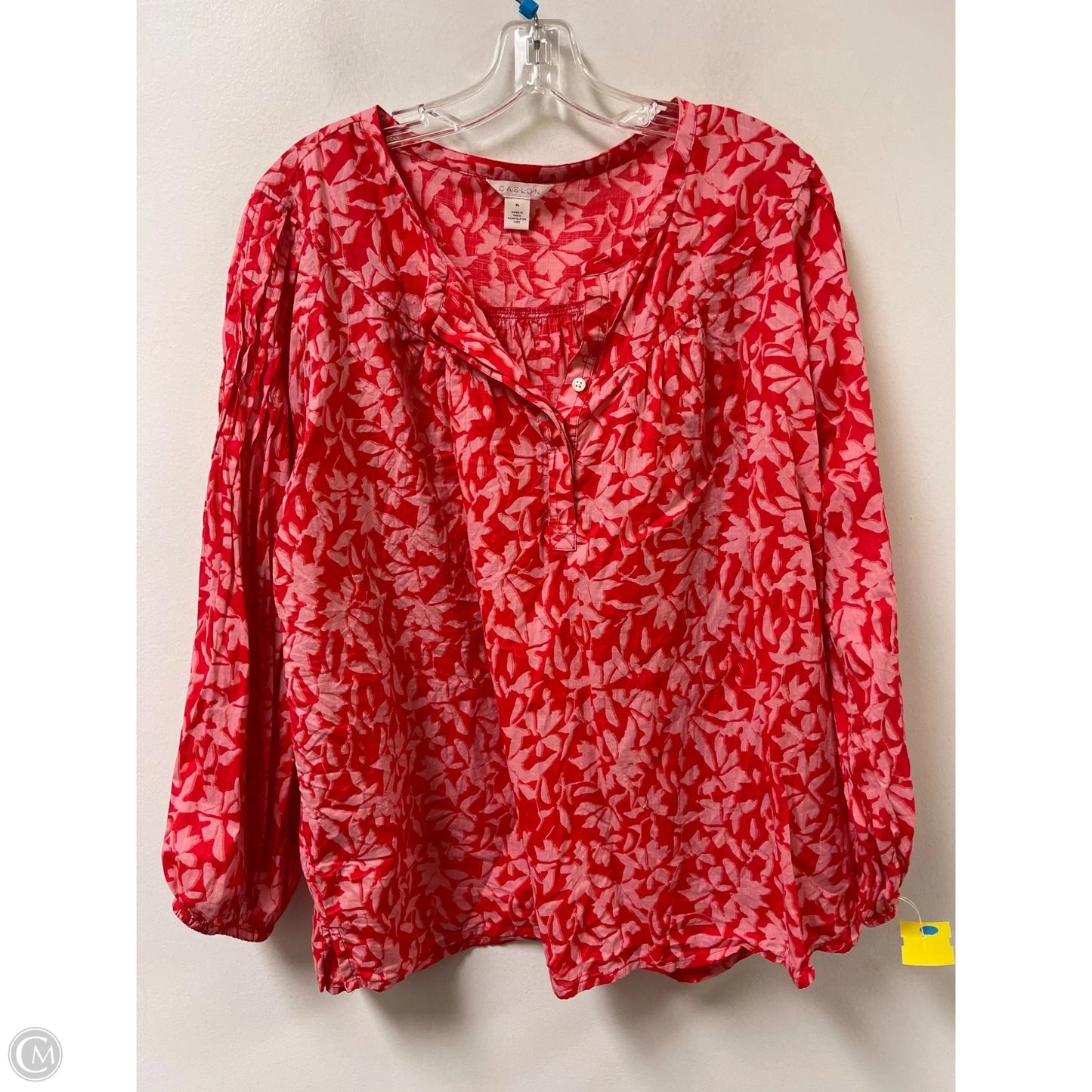 Top Long Sleeve By Caslon In Red, Size: Xl