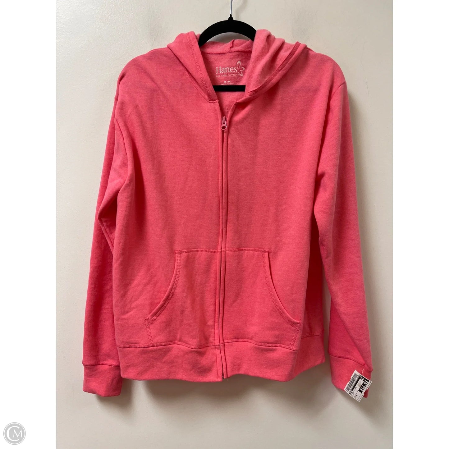 Jacket Fleece By Hanes In Pink, Size: M