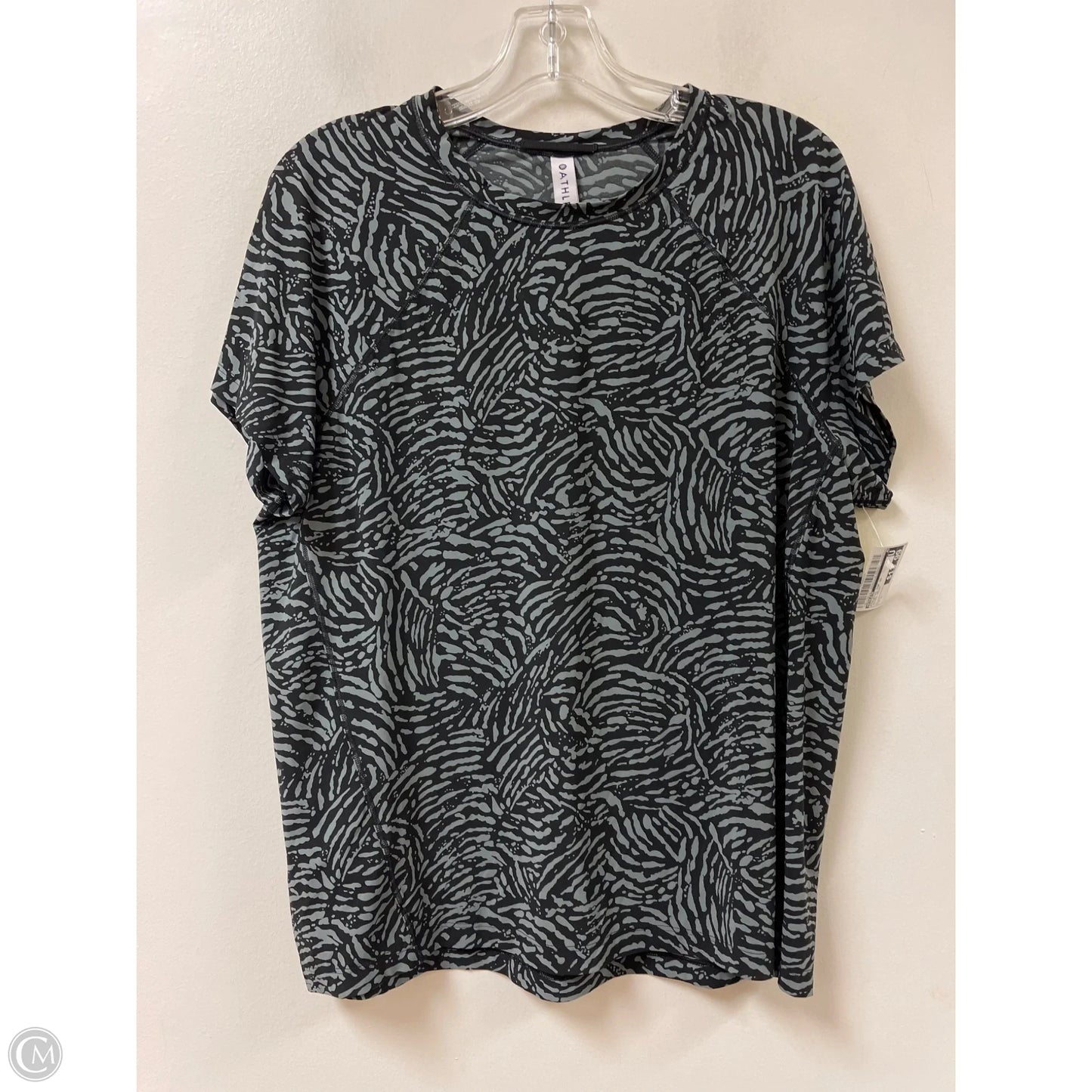 Athletic Top Short Sleeve By Athleta In Animal Print, Size: L