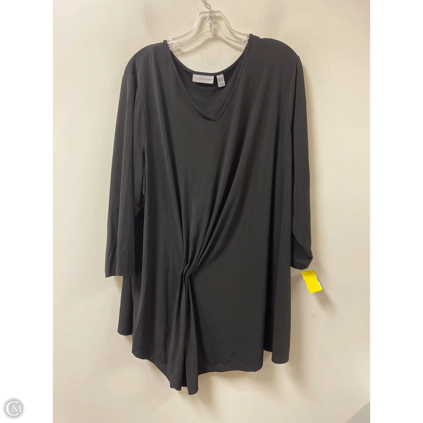 Top Long Sleeve By Susan Graver In Black, Size: 3x