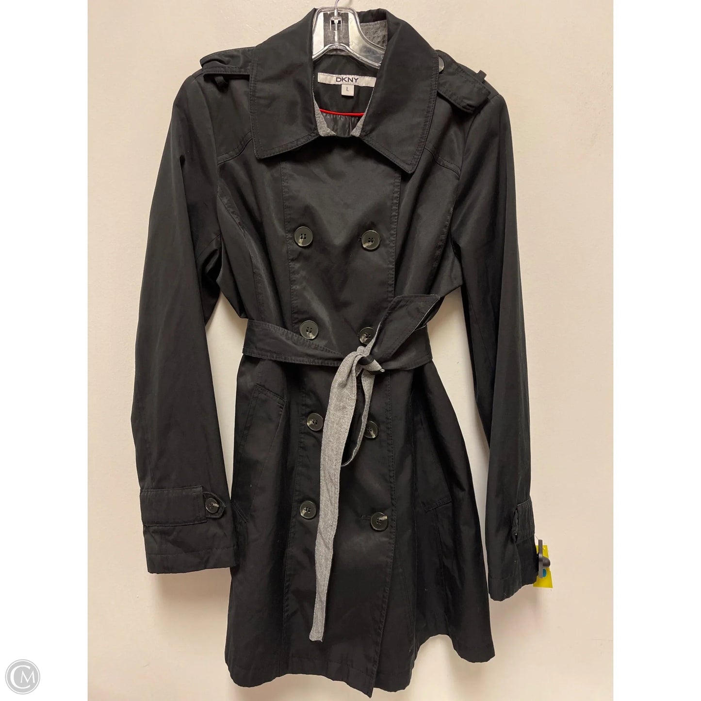 Coat Peacoat By Dkny In Black, Size: L