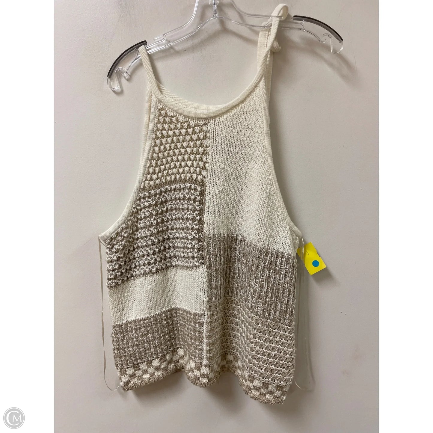Top Sleeveless By Anthropologie In Cream, Size: Xl