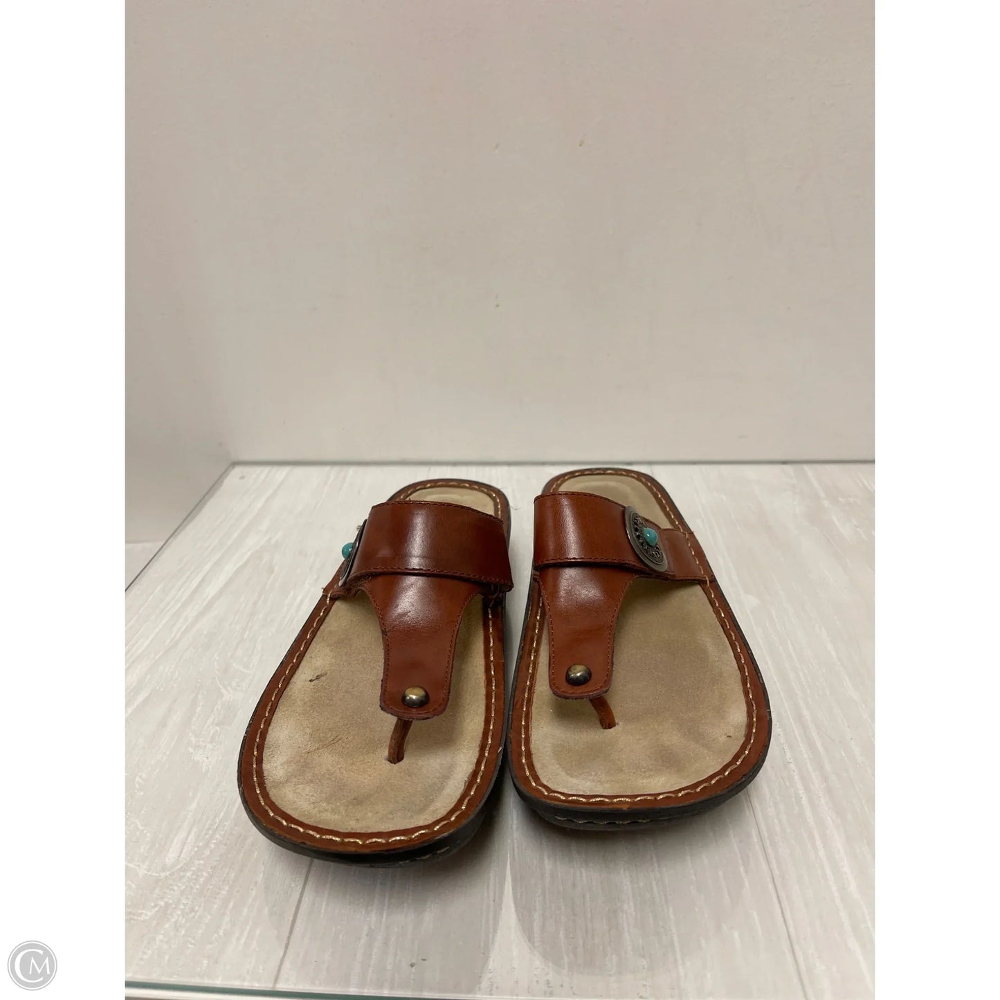 Sandals Flip Flops By Alegria In Brown, Size: 8.5