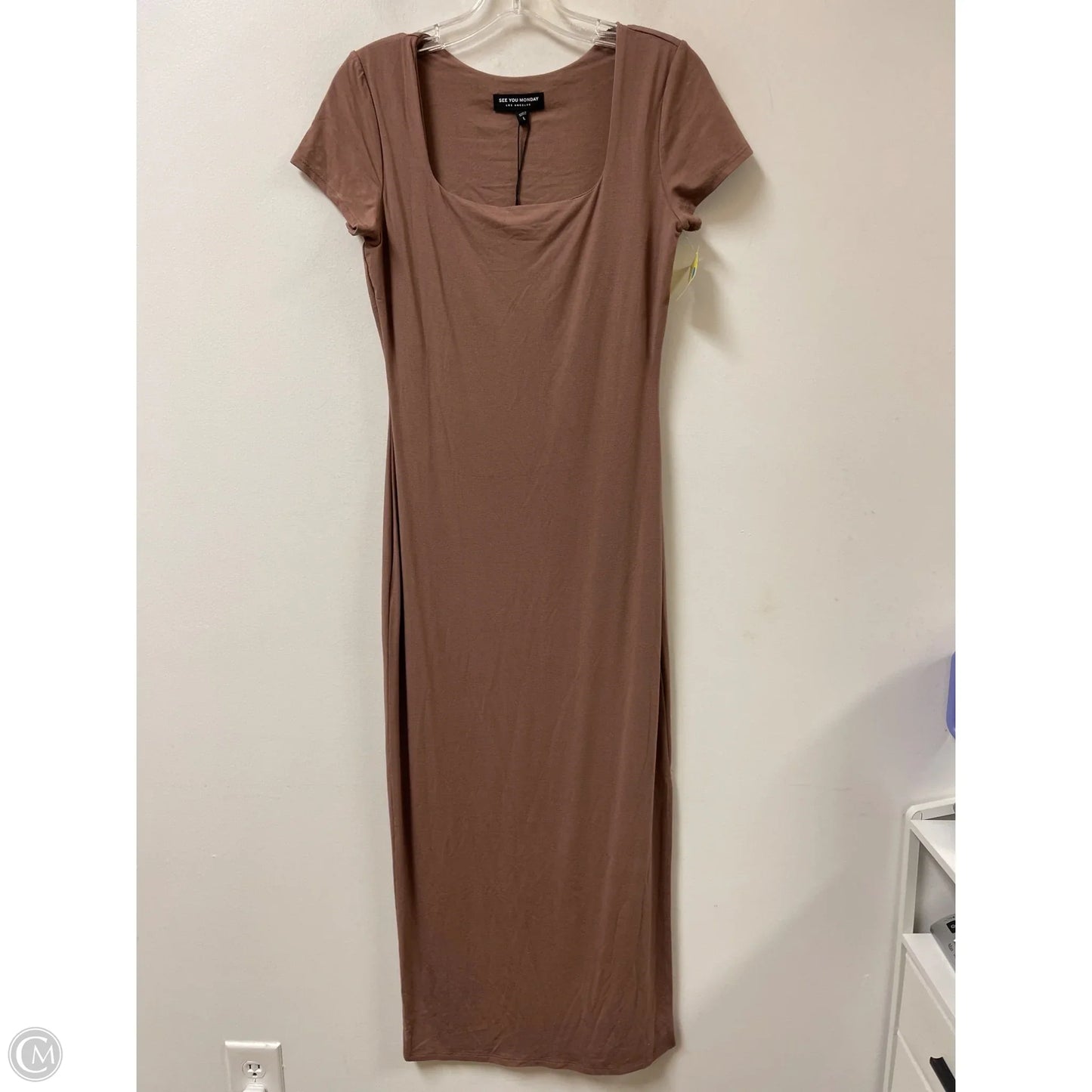 Dress Casual Maxi By See You Monday In Brown, Size: L