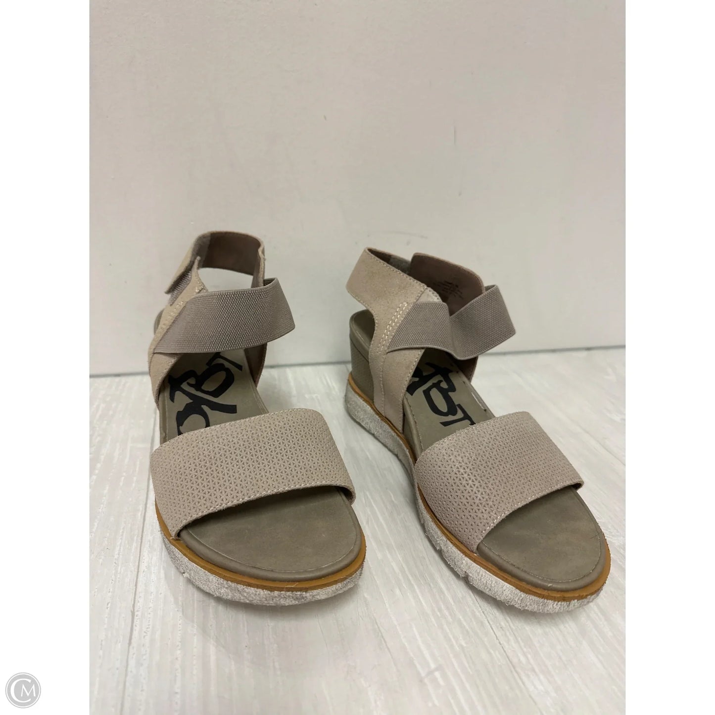 Sandals Heels Wedge By Otbt In Grey, Size: 9