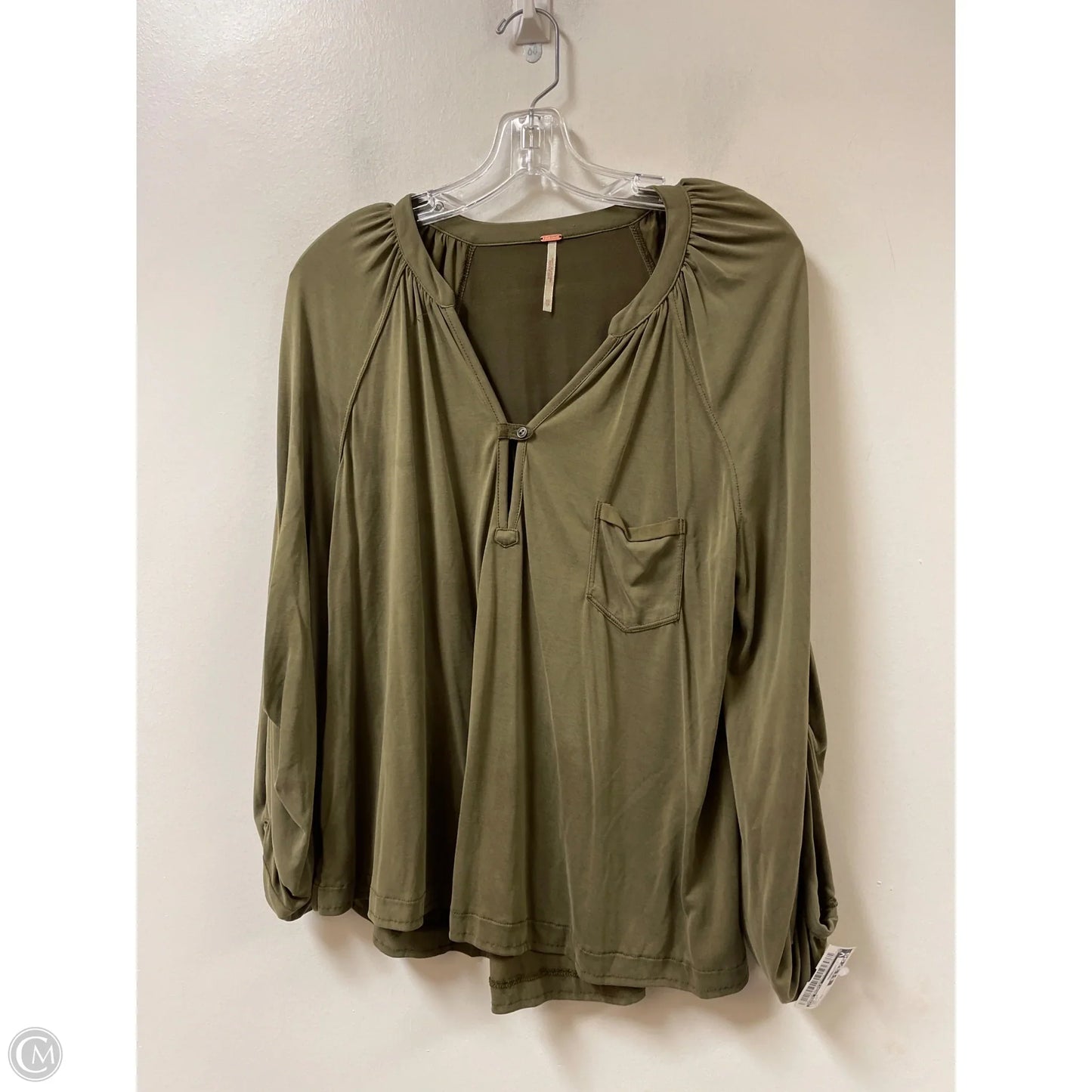 Top Long Sleeve By Free People In Green, Size: Xs