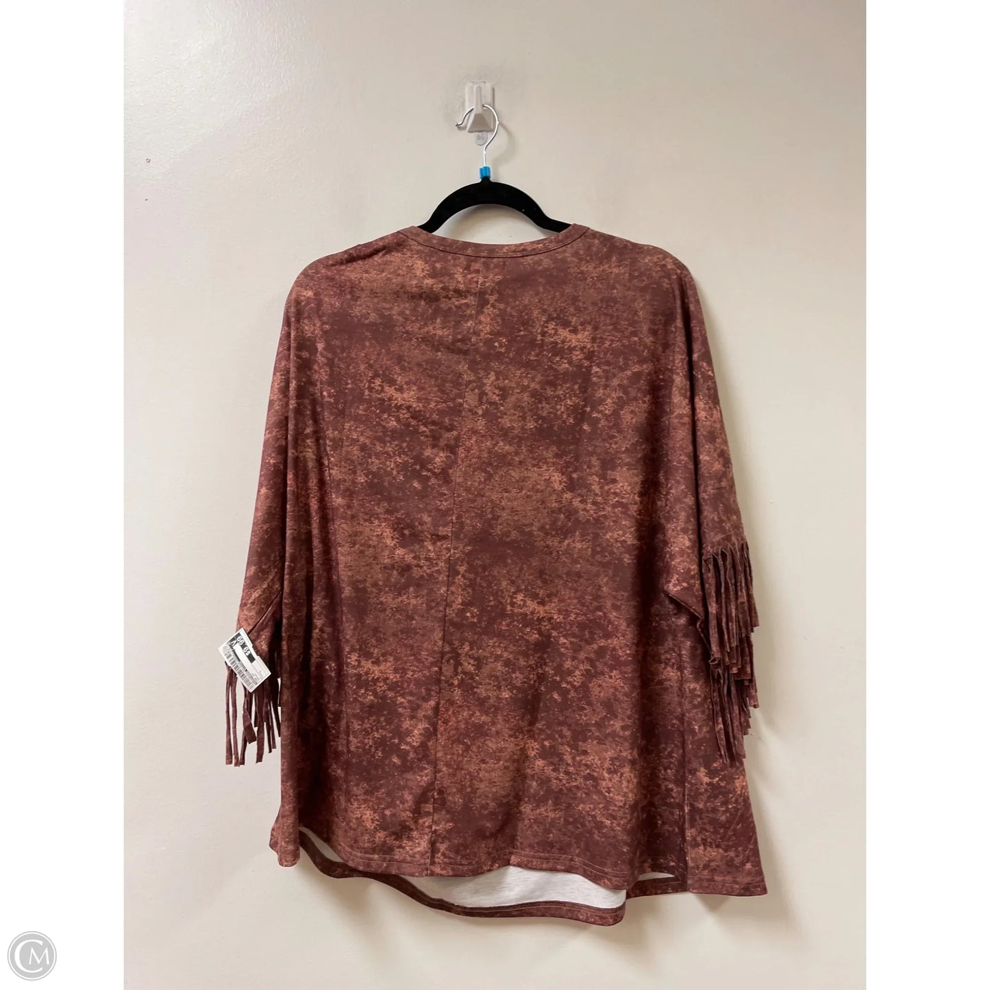 Top Short Sleeve By Southern Stitch In Brown, Size: L