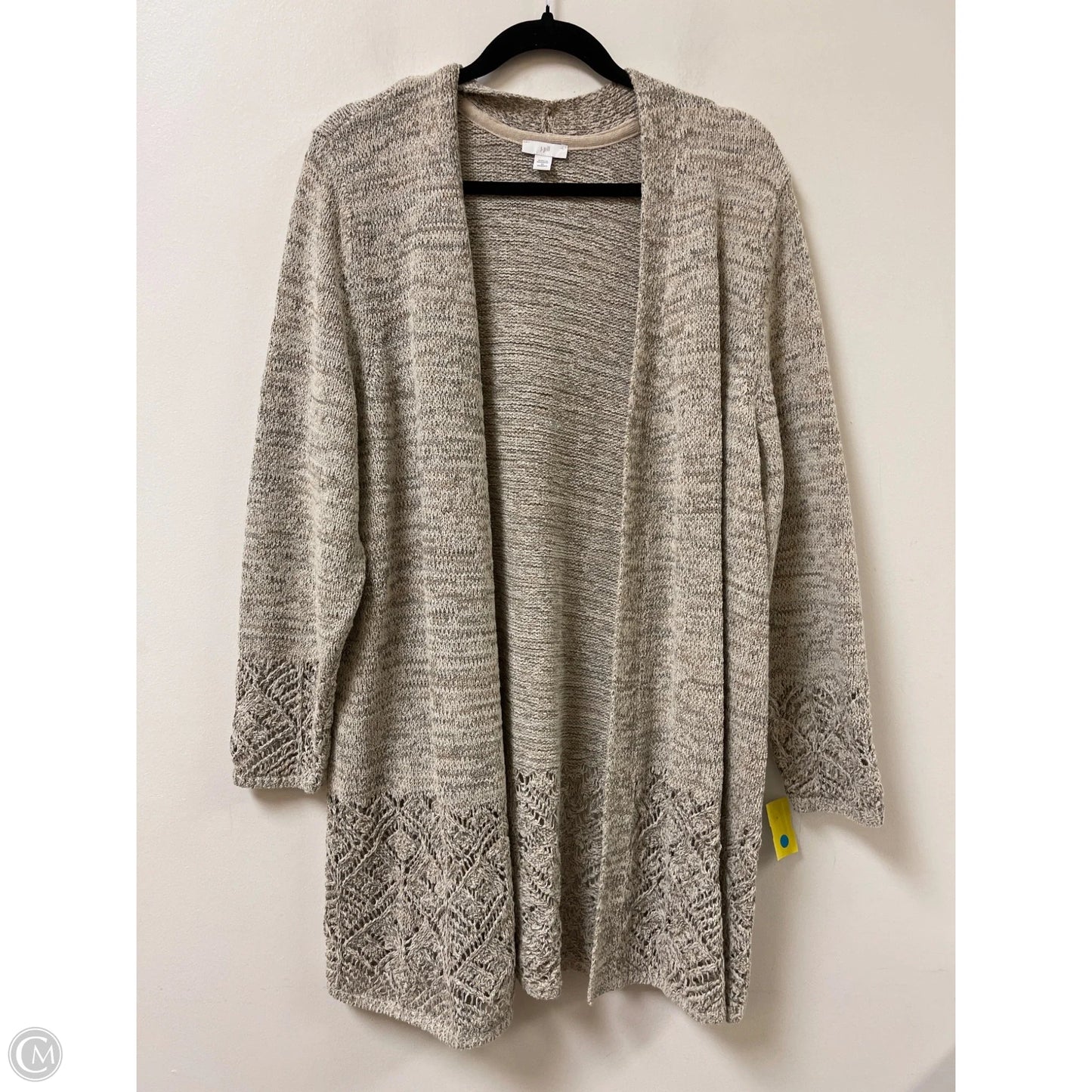 Sweater Cardigan By J. Jill In Cream, Size: 3x