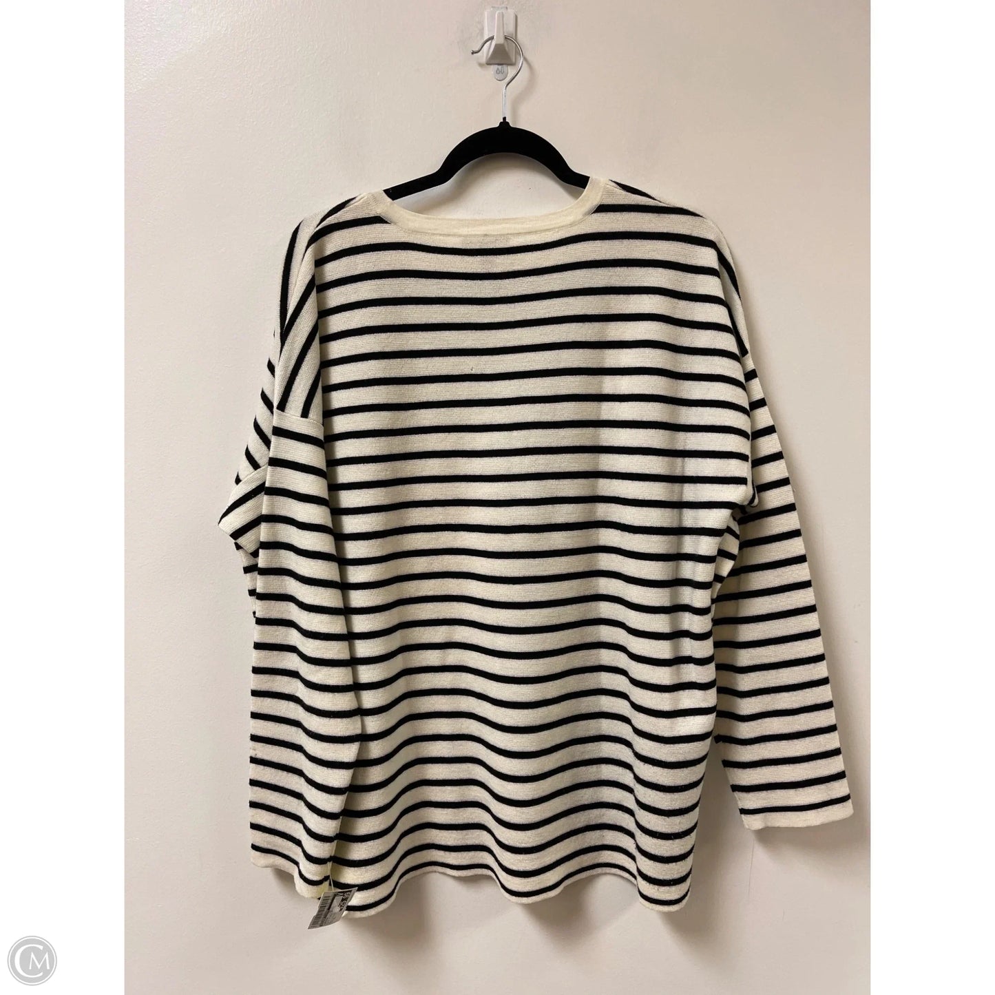 Sweater By Eileen Fisher In Black & Gold, Size: Xl