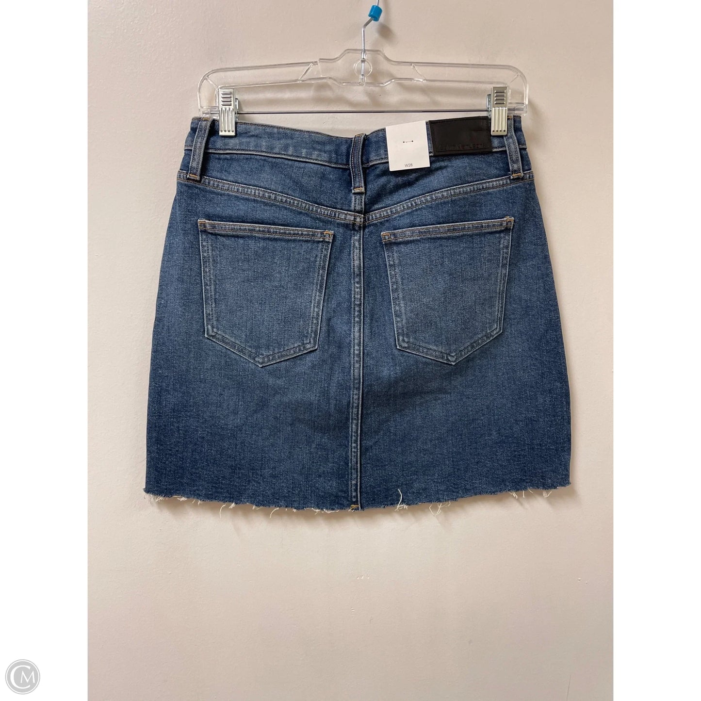 Skirt Mini & Short By Calvin Klein In Blue Denim, Size: 6