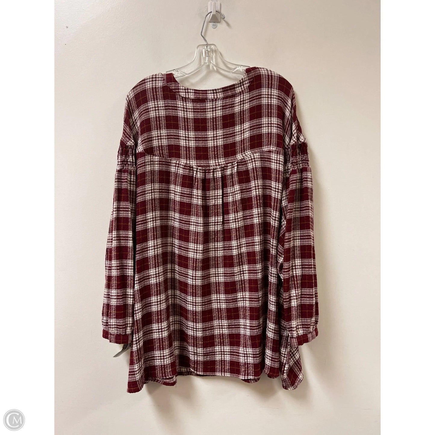Top Long Sleeve By Lane Bryant In Red, Size: 4x