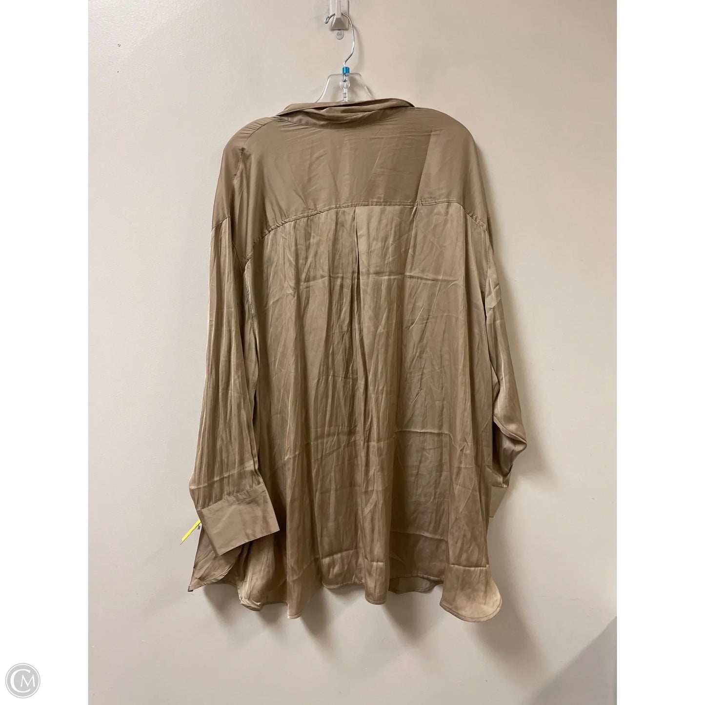 Blouse Long Sleeve By Old Navy In Gold, Size: 4x