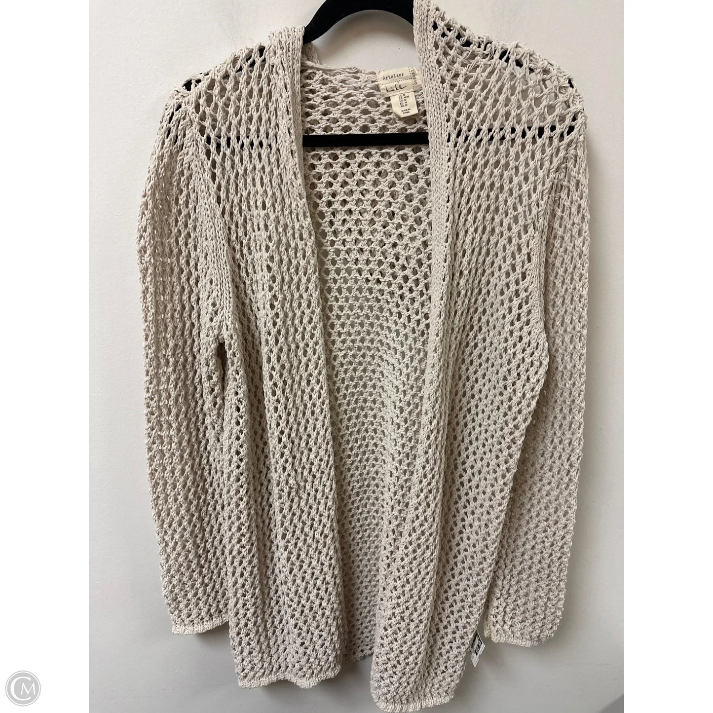 Sweater Cardigan By Nicole Miller In Cream, Size: M