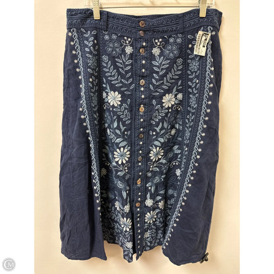 Skirt Midi By Johnny Was In Navy, Size: 12