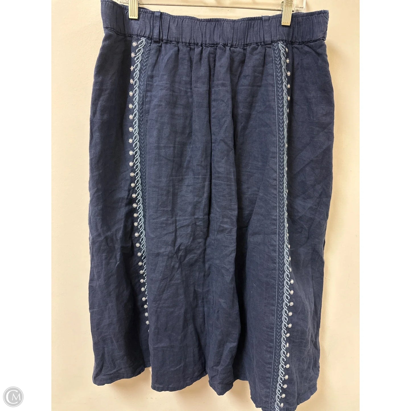 Skirt Midi By Johnny Was In Navy, Size: 12