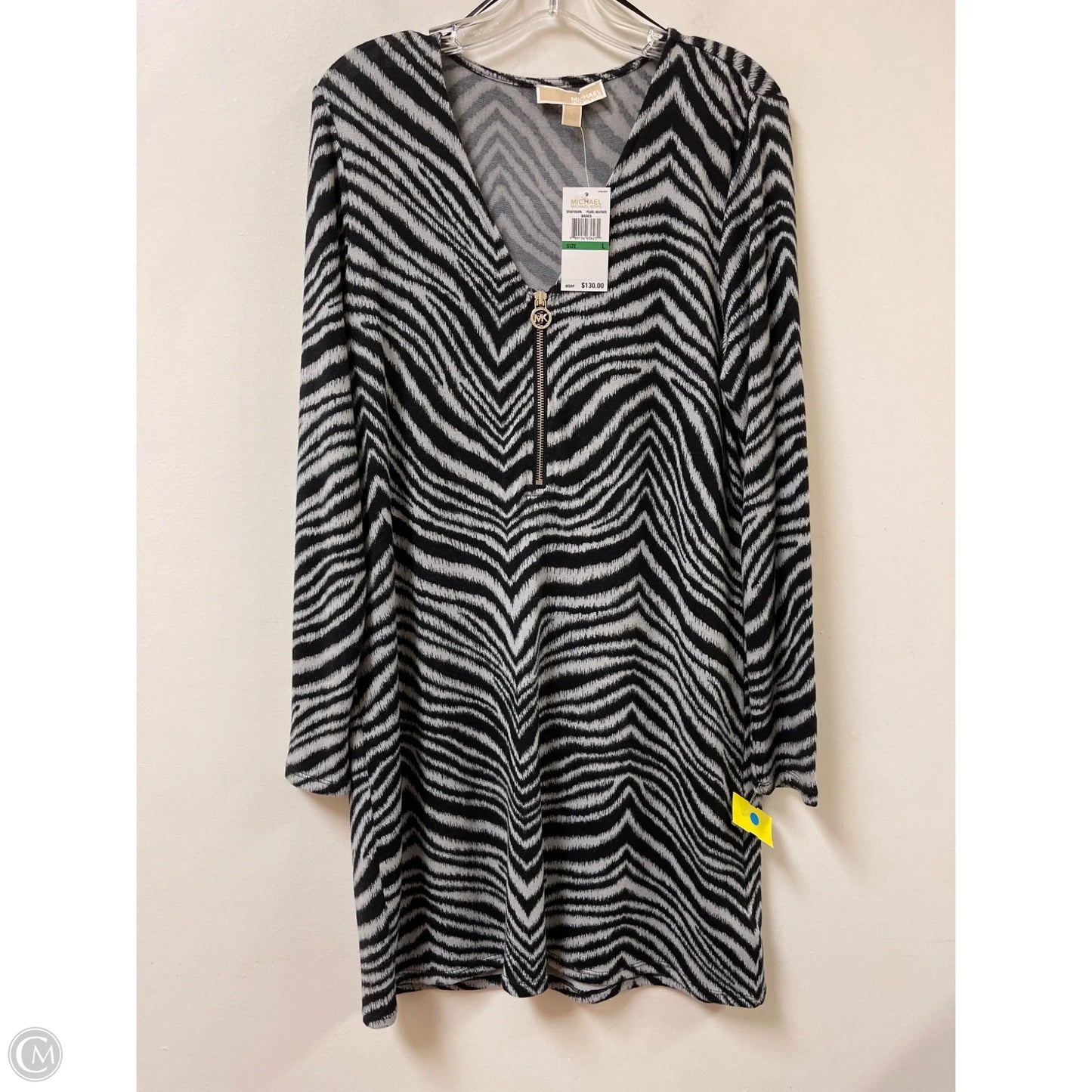 Dress Casual Short By Michael By Michael Kors In Black & Grey, Size: L