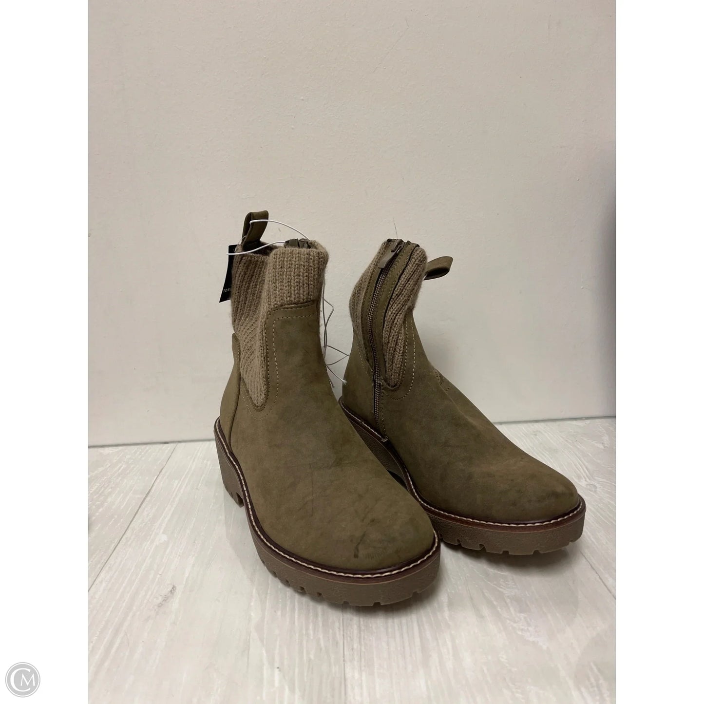 Boots Ankle Heels By Torrid In Taupe, Size: 8