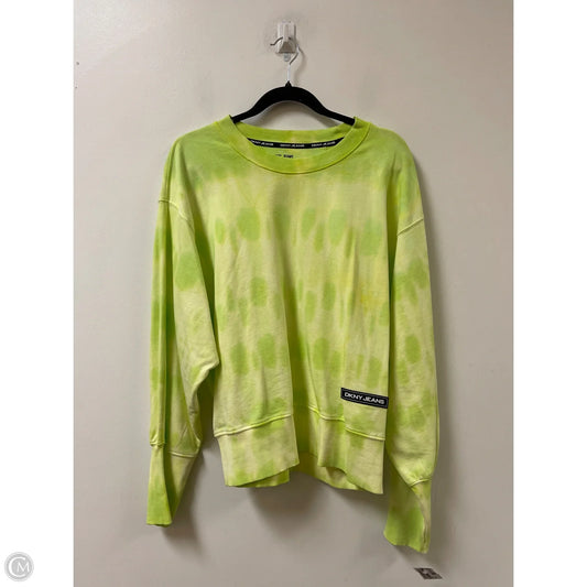 Sweatshirt Crewneck By Dkny In Green, Size: Xl
