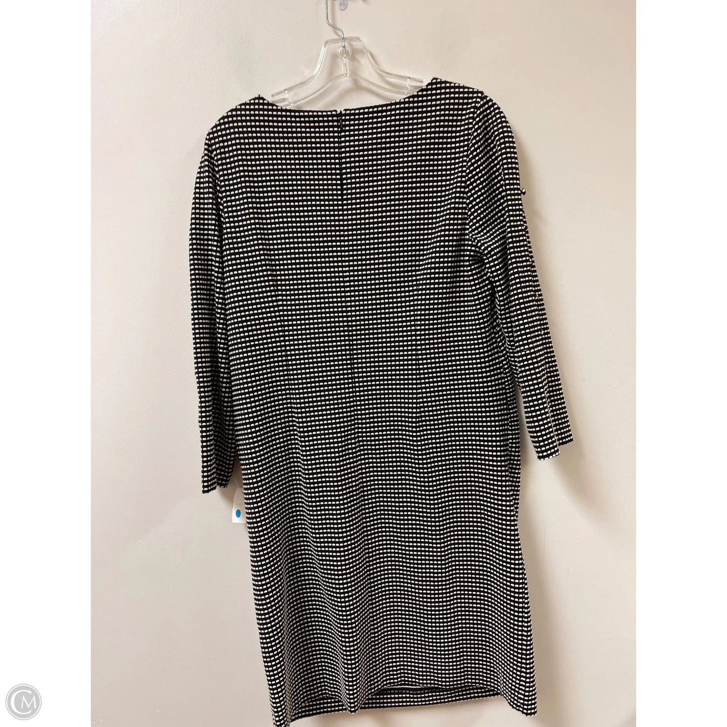 Dress Casual Midi By Chicos In Black & White, Size: M