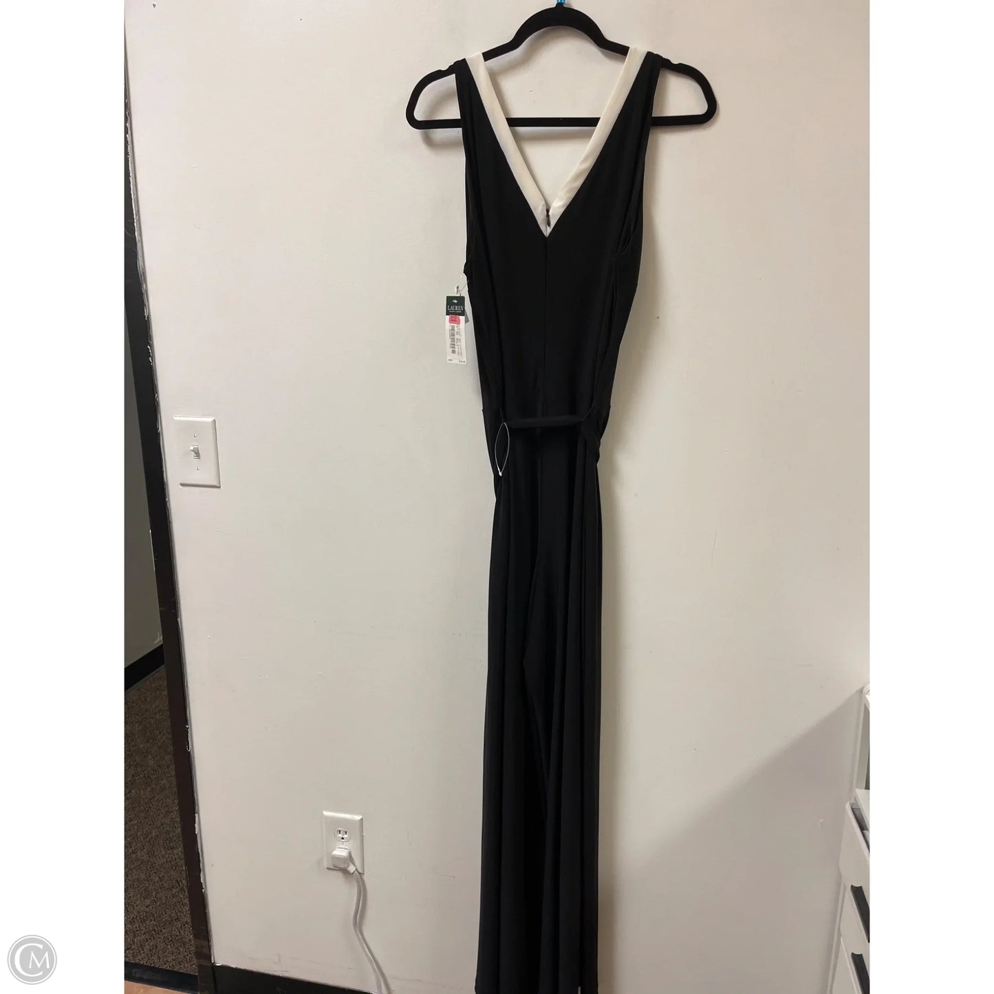 Jumpsuit By Lauren By Ralph Lauren In Black, Size: L