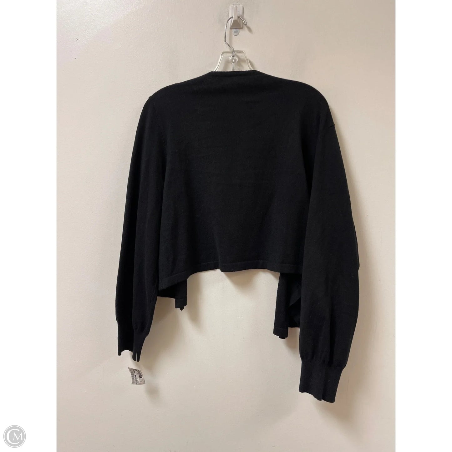 Sweater Cardigan By Terra & Sky In Black, Size: 1x