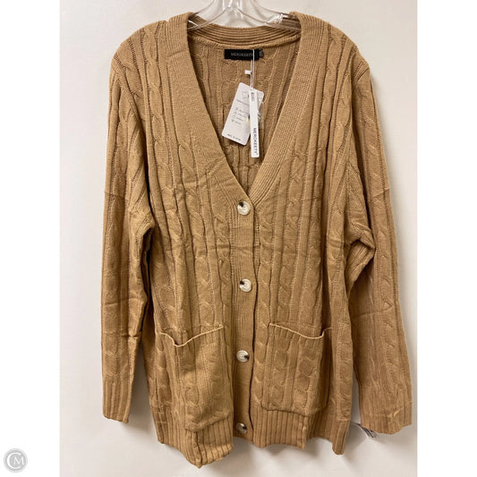 Sweater Cardigan By Merokeety In Tan, Size: 2x