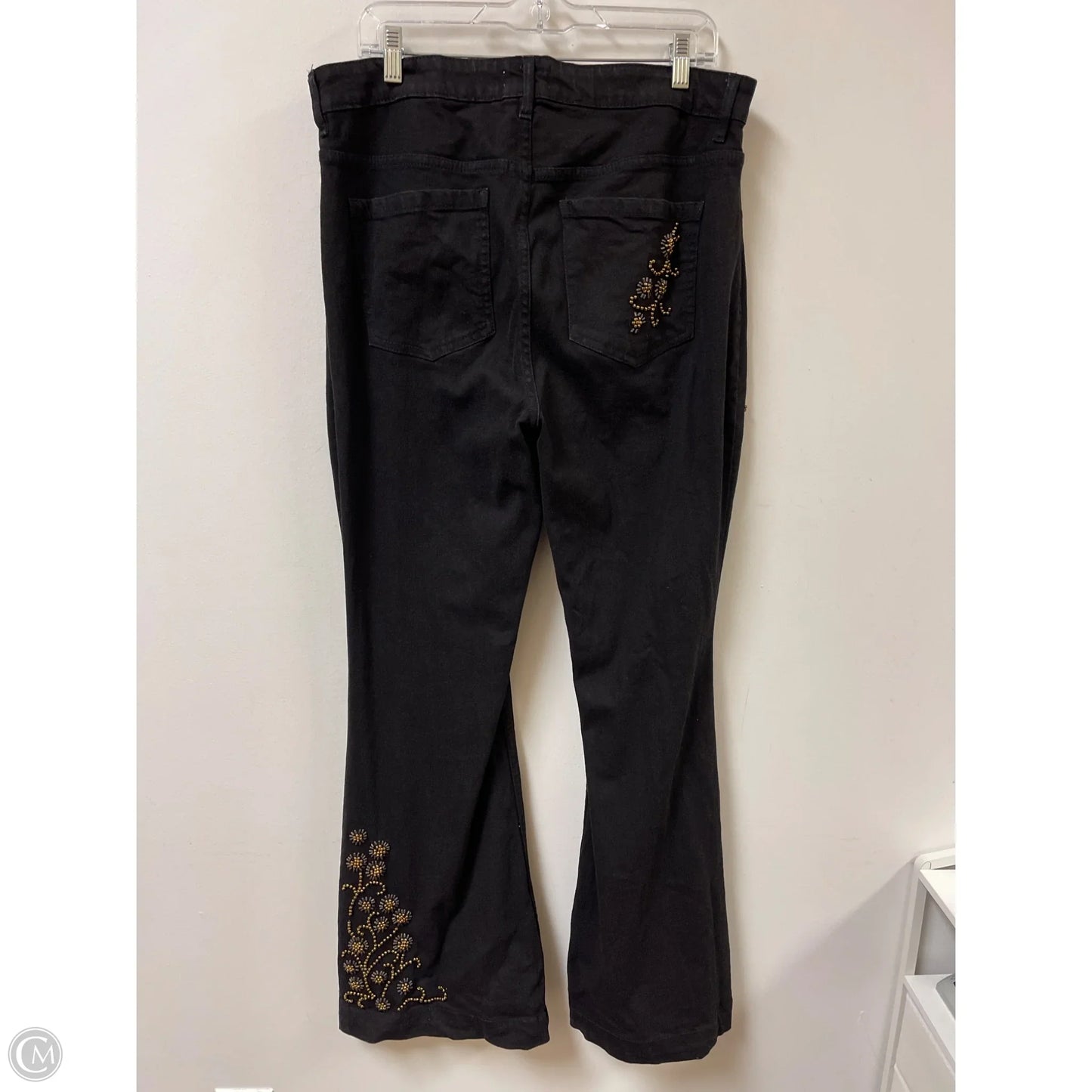 Jeans Wide Leg By Shyanne In Black, Size: 16