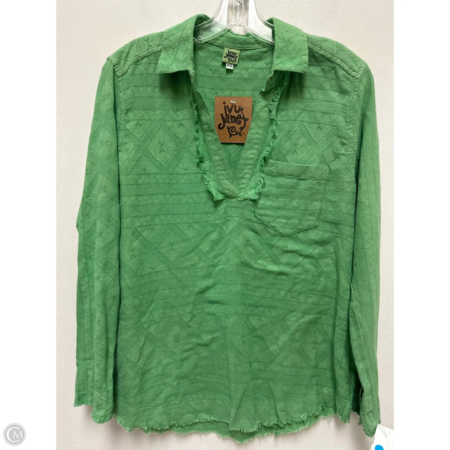 Top Long Sleeve By Ivy Jane In Green, Size: Xs