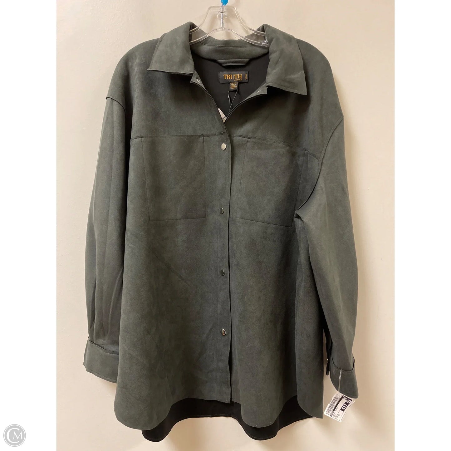 Jacket Shirt By Truth In Grey, Size: 2x