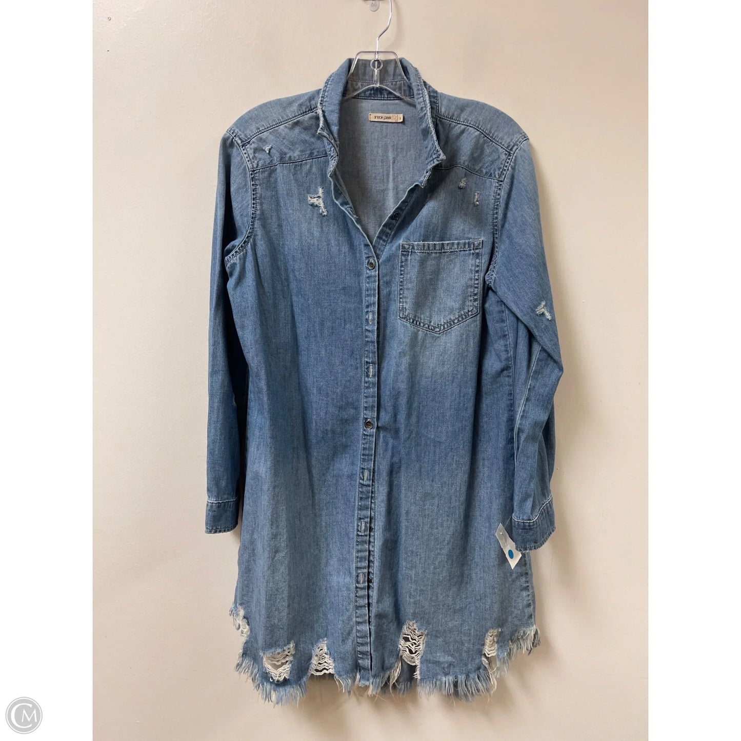 Dress Casual Midi By Sneak Peek In Blue Denim, Size: S